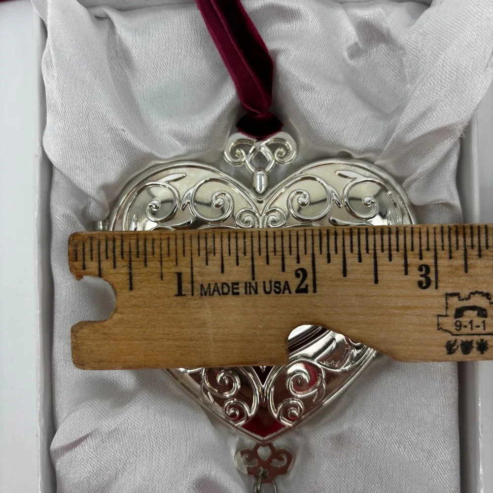 Things Remembered Ornament Silver Our‎ First Christmas 2013 Locket Grandma Papa
